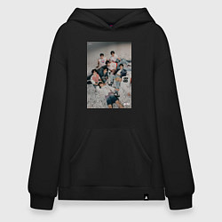 Толстовка-худи оверсайз Stray Kids Maxident, цвет: черный