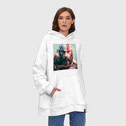 Толстовка-худи оверсайз God of War, Ragnarok, цвет: белый — фото 2