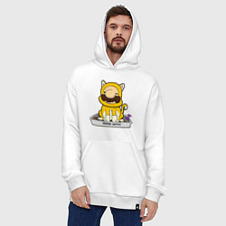 Толстовка-худи оверсайз Mario super kitty, цвет: белый — фото 2