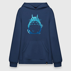Толстовка-худи оверсайз Blue Totoro, цвет: тёмно-синий