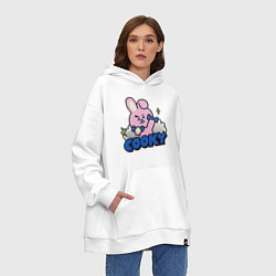 Толстовка-худи оверсайз Cooky BT21 Jungkook, цвет: белый — фото 2