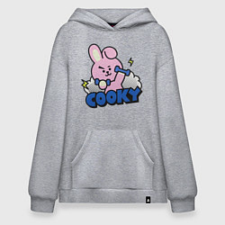 Толстовка-худи оверсайз Cooky BT21 Jungkook, цвет: меланж