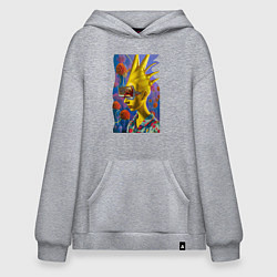 Толстовка-худи оверсайз New Bart Simpson - нейросеть - future, цвет: меланж