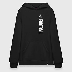 Толстовка-худи оверсайз Football, цвет: черный
