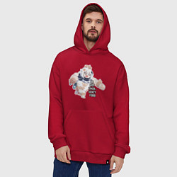 Толстовка-худи оверсайз Я не консерва - Паймон мем, цвет: красный — фото 2