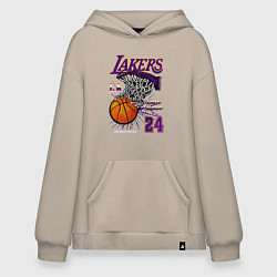 Толстовка-худи оверсайз LA Lakers Kobe, цвет: миндальный