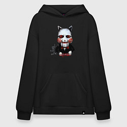 Толстовка-худи оверсайз Want to play a game, цвет: черный
