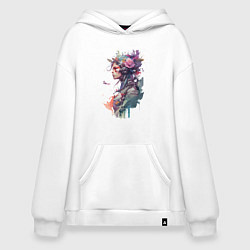 Худи оверсайз Киберлетчица в цветах - Хуф и Ся - дополнение