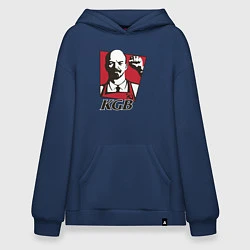 Толстовка-худи оверсайз KGB Lenin, цвет: тёмно-синий