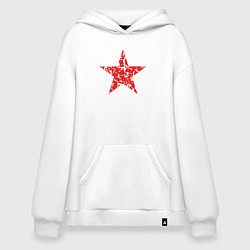 Толстовка-худи оверсайз Star USSR, цвет: белый