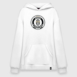 Толстовка-худи оверсайз Juventus club, цвет: белый
