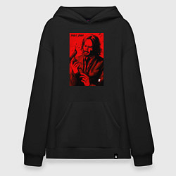 Толстовка-худи оверсайз John Wick Baba Yaga art, цвет: черный