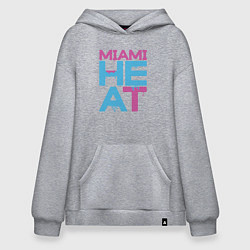 Толстовка-худи оверсайз Miami Heat style, цвет: меланж