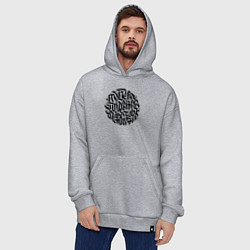 Толстовка-худи оверсайз Победа коммунизма, цвет: меланж — фото 2