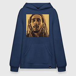 Худи оверсайз Сепия Арт Боб Марли