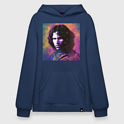 Толстовка-худи оверсайз Jim Morrison few color digital Art, цвет: тёмно-синий