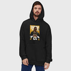 Толстовка-худи оверсайз Snoop dogg с цепями, цвет: черный — фото 2