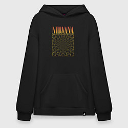 Толстовка-худи оверсайз Nirvana лого, цвет: черный