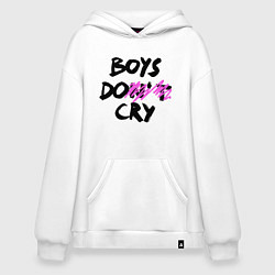 Толстовка-худи оверсайз Boys dont cry, цвет: белый