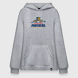 Толстовка-худи оверсайз Florida panthers - hockey team, цвет: меланж