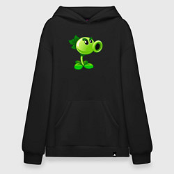 Толстовка-худи оверсайз Повторитель горохострел, цвет: черный