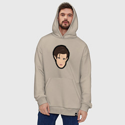 Толстовка-худи оверсайз Мэтт Смит, цвет: миндальный — фото 2