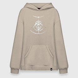 Толстовка-худи оверсайз Логотип Elden Ring арт, цвет: миндальный