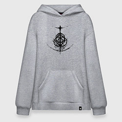 Толстовка-худи оверсайз Знак из Elden Ring, цвет: меланж