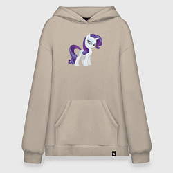 Толстовка-худи оверсайз Рарити из My Little Pony в кино, цвет: миндальный