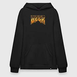 Толстовка-худи оверсайз Doom beer, цвет: черный
