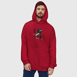 Толстовка-худи оверсайз Расчленитель, цвет: красный — фото 2