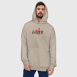 Толстовка-худи оверсайз Loser lover, цвет: миндальный — фото 2