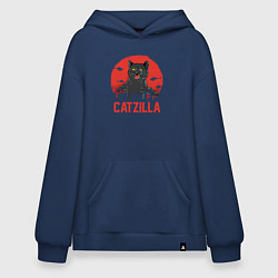 Толстовка-худи оверсайз Catzilla, цвет: тёмно-синий