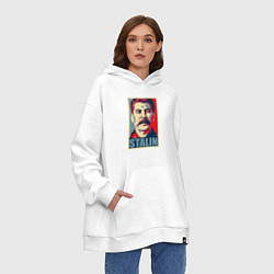 Толстовка-худи оверсайз Face Stalin, цвет: белый — фото 2