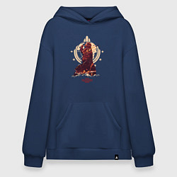 Толстовка-худи оверсайз Helldivers 2: Paratroopers Symbol, цвет: тёмно-синий