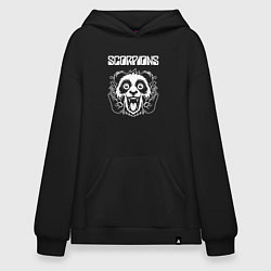 Толстовка-худи оверсайз Scorpions rock panda, цвет: черный