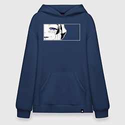 Толстовка-худи оверсайз Взгляд Мао Мао, цвет: тёмно-синий