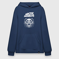 Толстовка-худи оверсайз Arctic Monkeys rock panda, цвет: тёмно-синий
