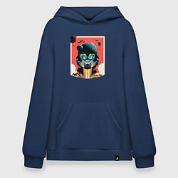 Толстовка-худи оверсайз Helldivers 2: Art, цвет: тёмно-синий