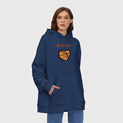 Толстовка-худи оверсайз Basket lover, цвет: тёмно-синий — фото 2