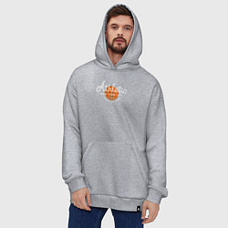 Толстовка-худи оверсайз Athletic basketball, цвет: меланж — фото 2