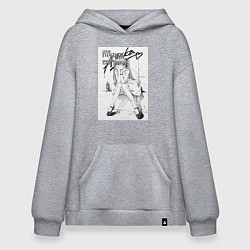 Толстовка-худи оверсайз Евангелион Аска Сорью, цвет: меланж