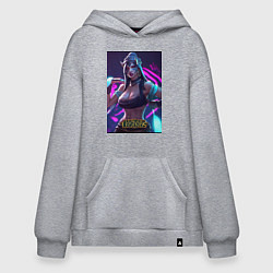 Толстовка-худи оверсайз League of Legends Akali Kda, цвет: меланж
