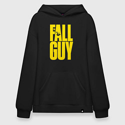 Толстовка-худи оверсайз The fall guy logo, цвет: черный