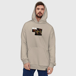 Толстовка-худи оверсайз Emily and Edward - Alone in the dark, цвет: миндальный — фото 2