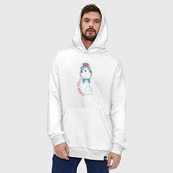 Толстовка-худи оверсайз Little monkey, цвет: белый — фото 2