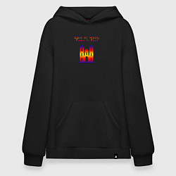 Толстовка-худи оверсайз East or West, home is best, цвет: черный