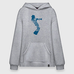 Толстовка-худи оверсайз Miles Davis jazz, цвет: меланж