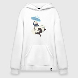 Толстовка-худи оверсайз Вайолет Эвергарден автозапоминающая кукла, цвет: белый