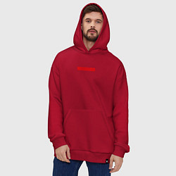 Толстовка-худи оверсайз Honda red logo, цвет: красный — фото 2